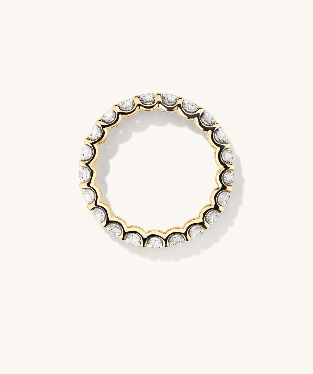 Mejuri 3mm Lab Grown Diamond Eternity Band - 14k Yellow Gold