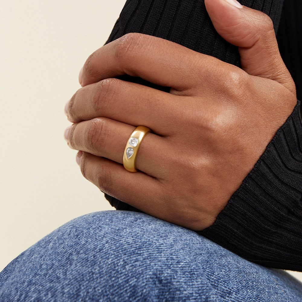 Mejuri Toi et Moi Diamond Ring - 14k Yellow Gold
