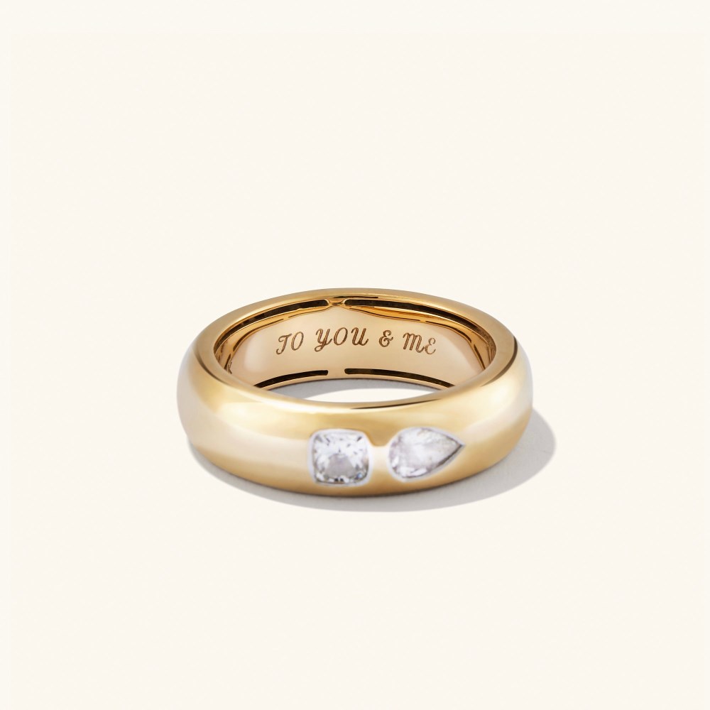 Mejuri Toi et Moi Diamond Ring - 14k Yellow Gold