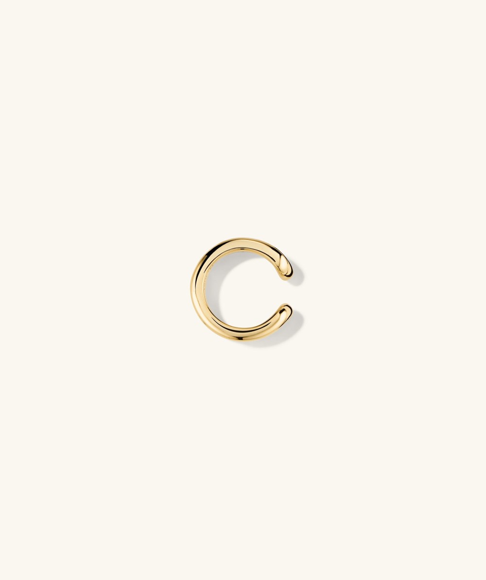 Mejuri Duet Mixed Ear Cuff - Gold Vermeil, Sterling Silver
