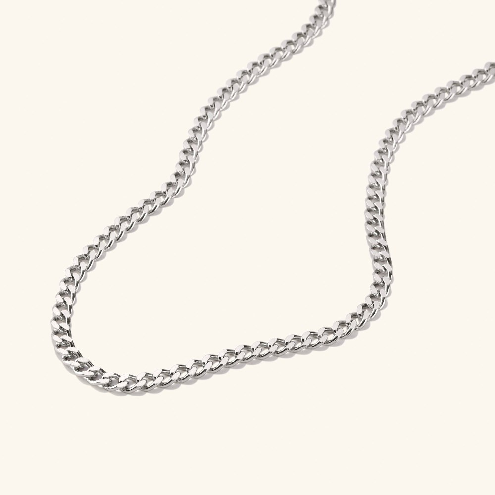 Mejuri 5mm Curb Chain Necklace - Sterling Silver