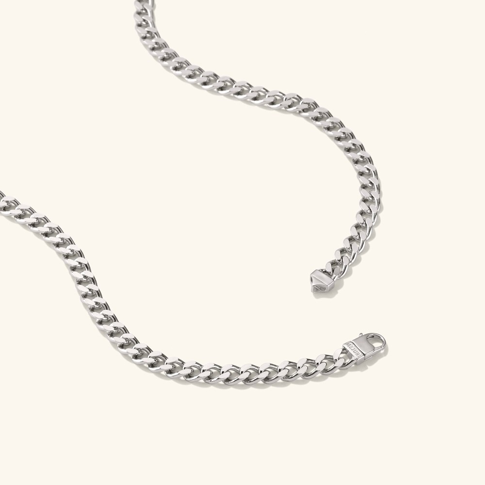 Mejuri 5mm Curb Chain Necklace - Sterling Silver