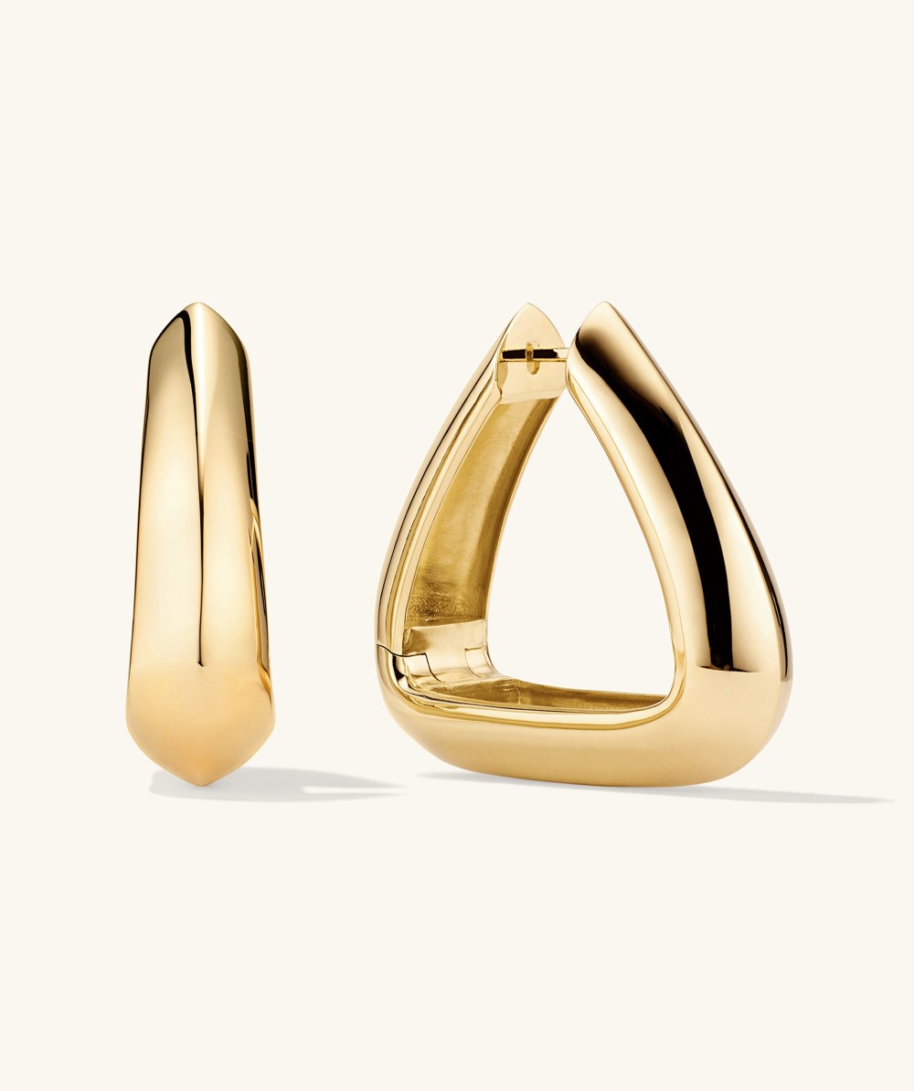 Mejuri Patra Oversized Hoops - Gold Vermeil