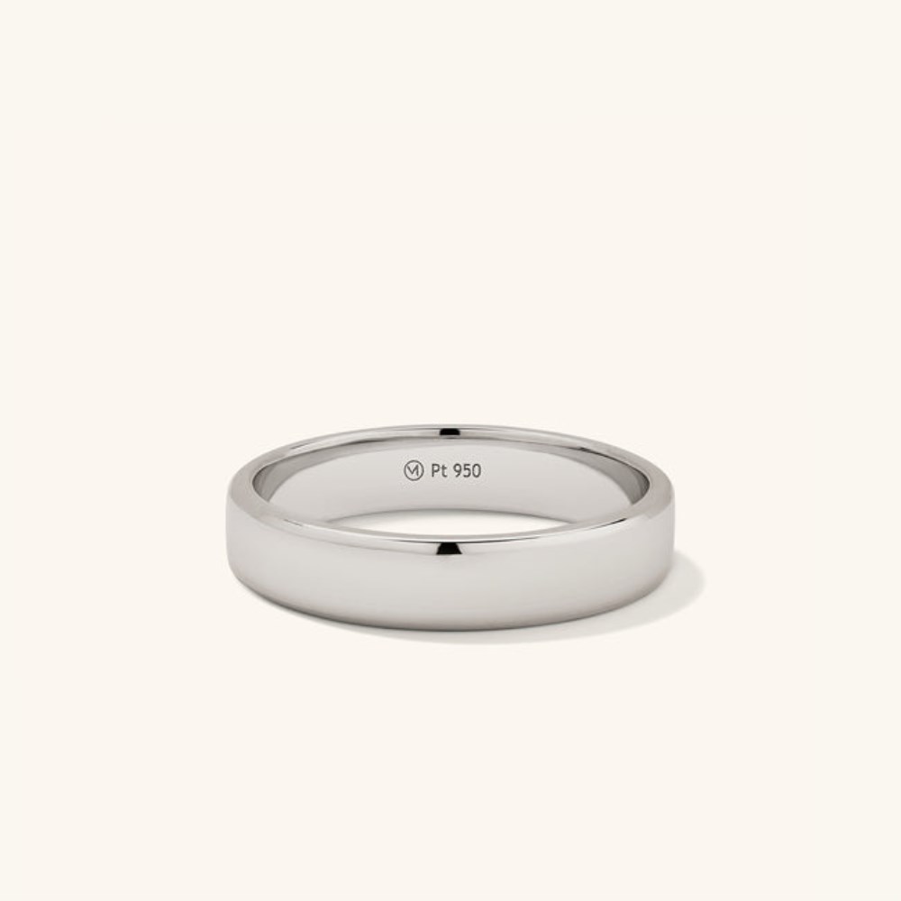 Mejuri 4mm Smooth Band - Platinum