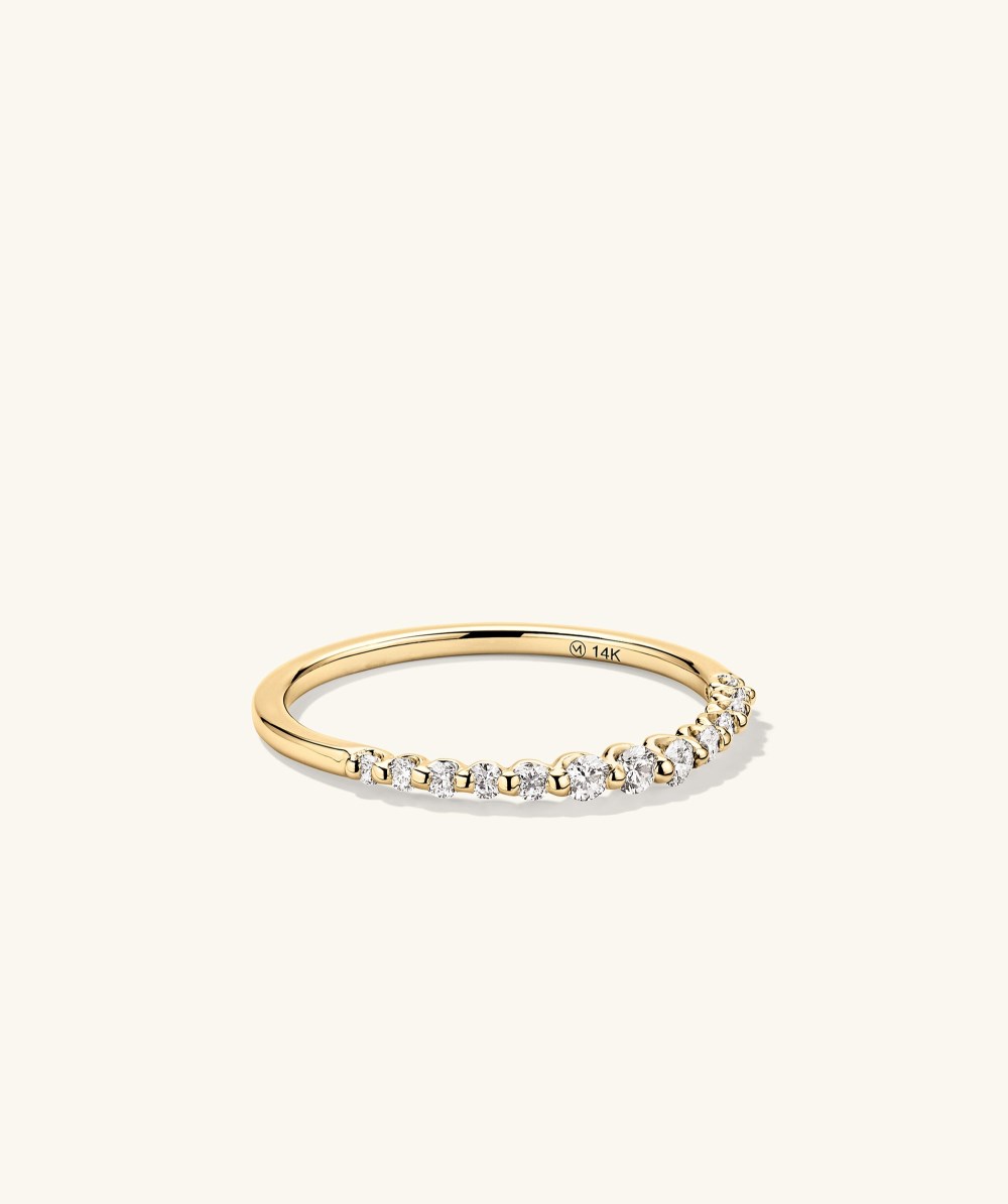 Mejuri Lace Diamond Ring - 14k Yellow Gold