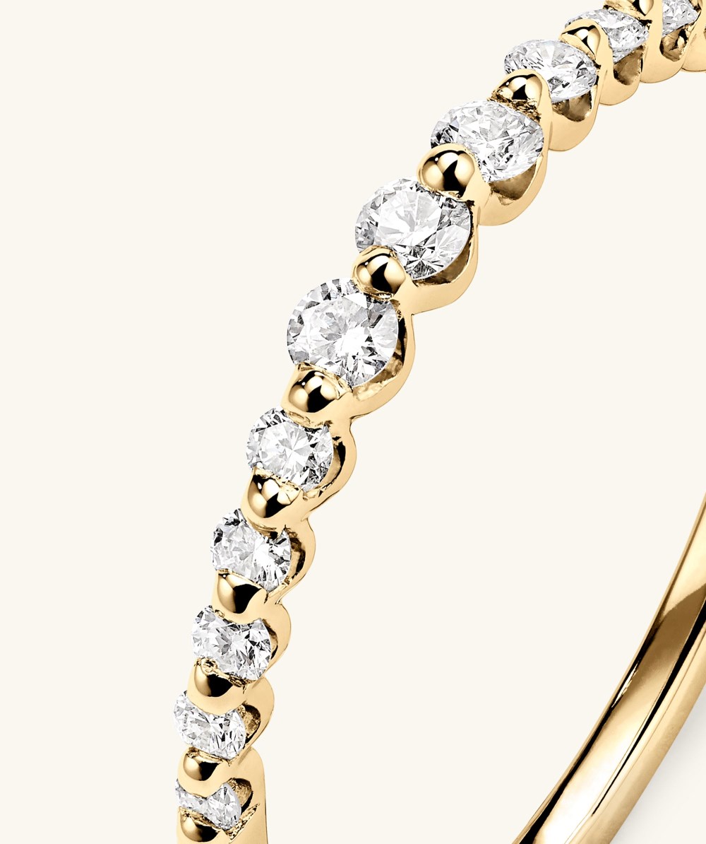 Mejuri Lace Diamond Ring - 14k Yellow Gold