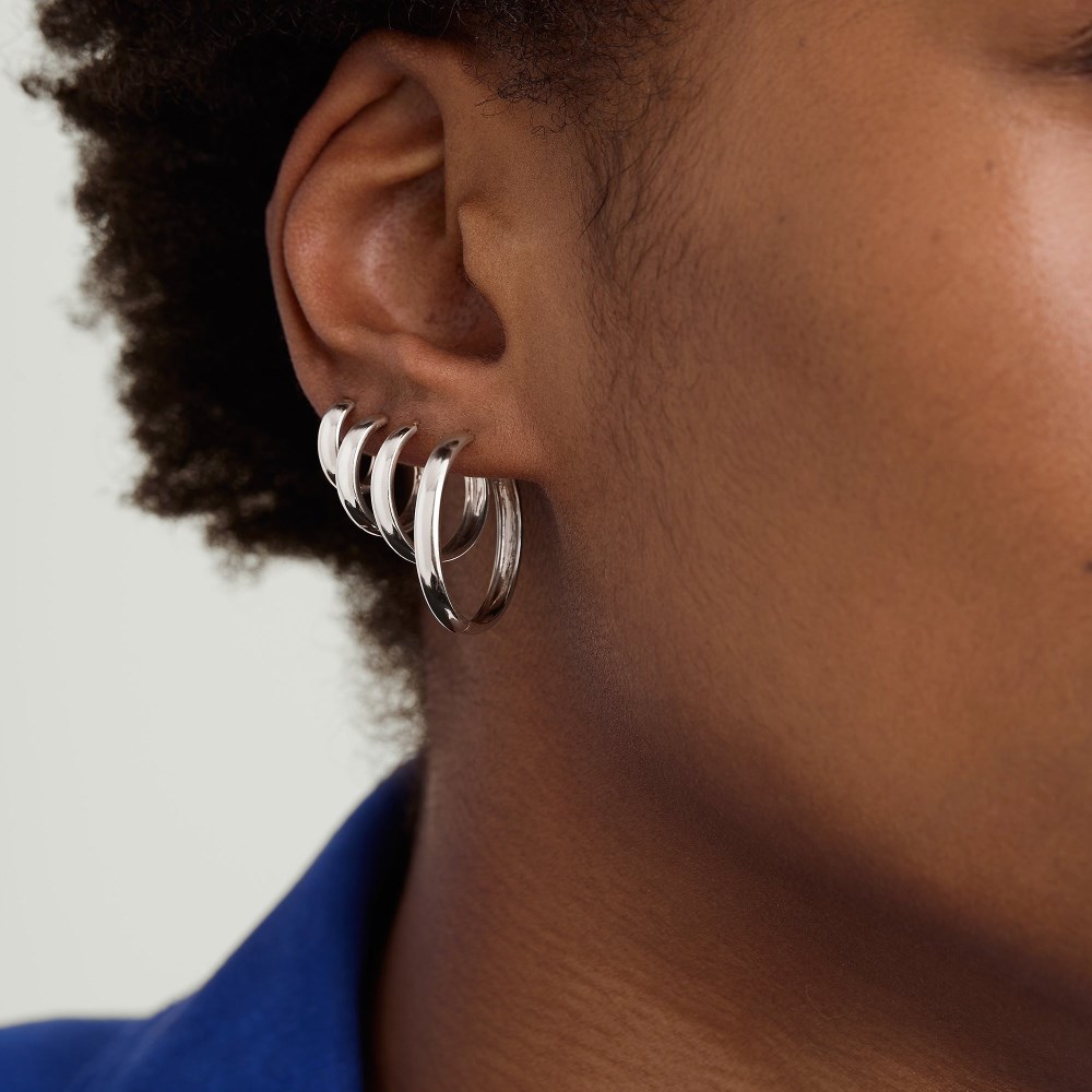 Mejuri Bold Small Hoops - 14k White Gold