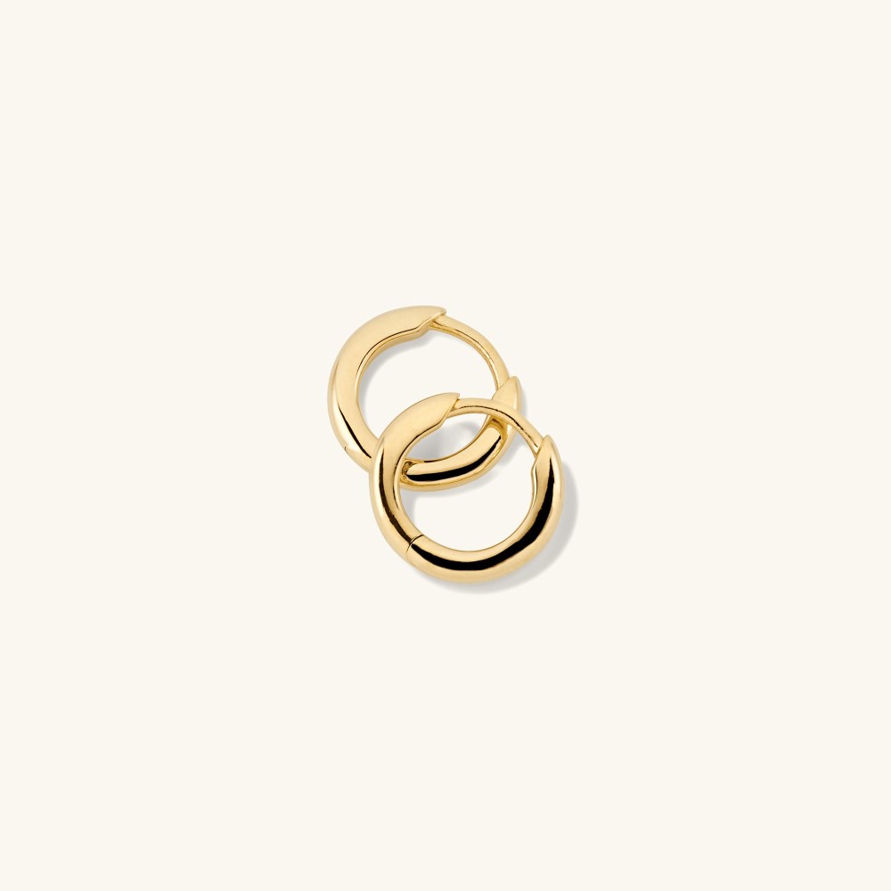 Mejuri Tube Huggie Hoops - Gold Vermeil
