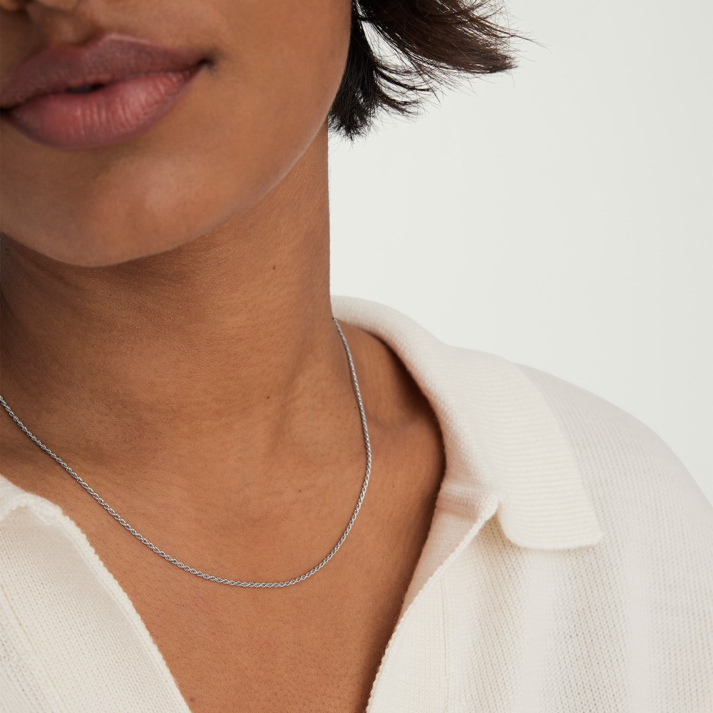 Mejuri Rope Chain Necklace - Sterling Silver