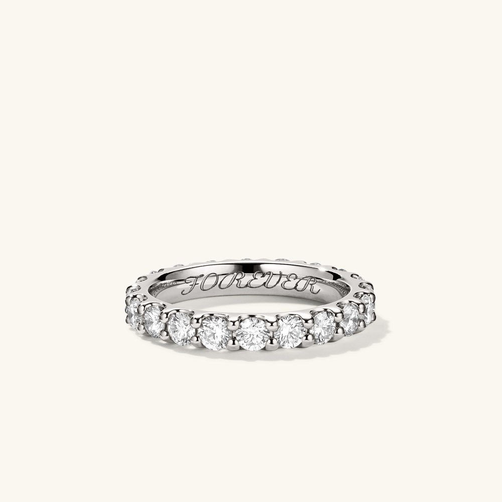 Mejuri 3mm Bold Diamond Eternity Band - 14k White Gold