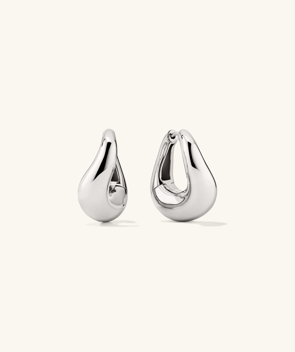 Mejuri Dôme Figure Hoops - Sterling Silver