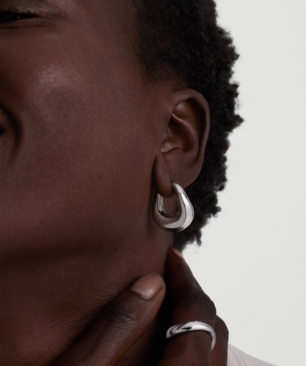 Mejuri Dôme Figure Hoops - Sterling Silver