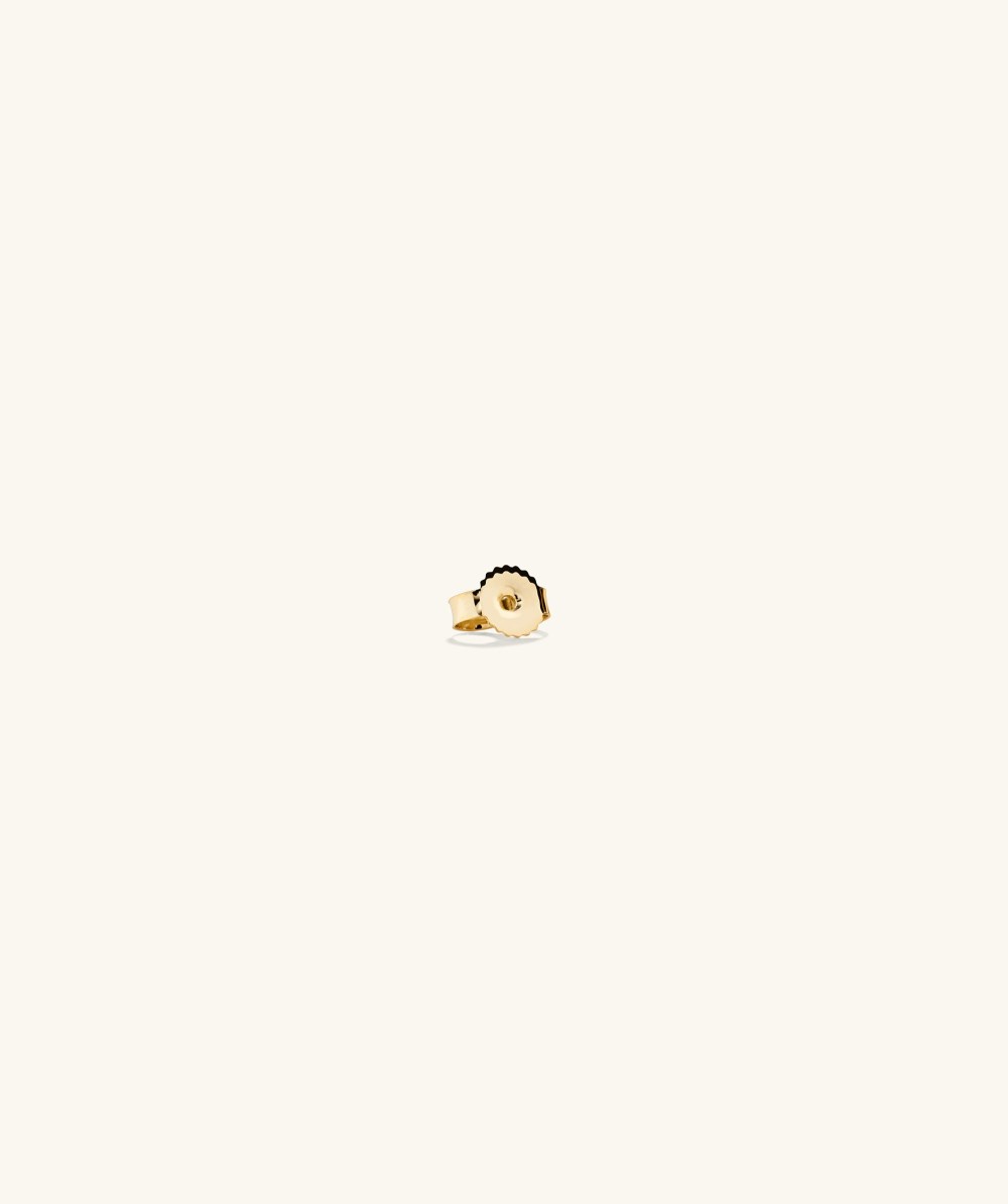 Mejuri Mini Baguette Diamond Stud - 14k Yellow Gold