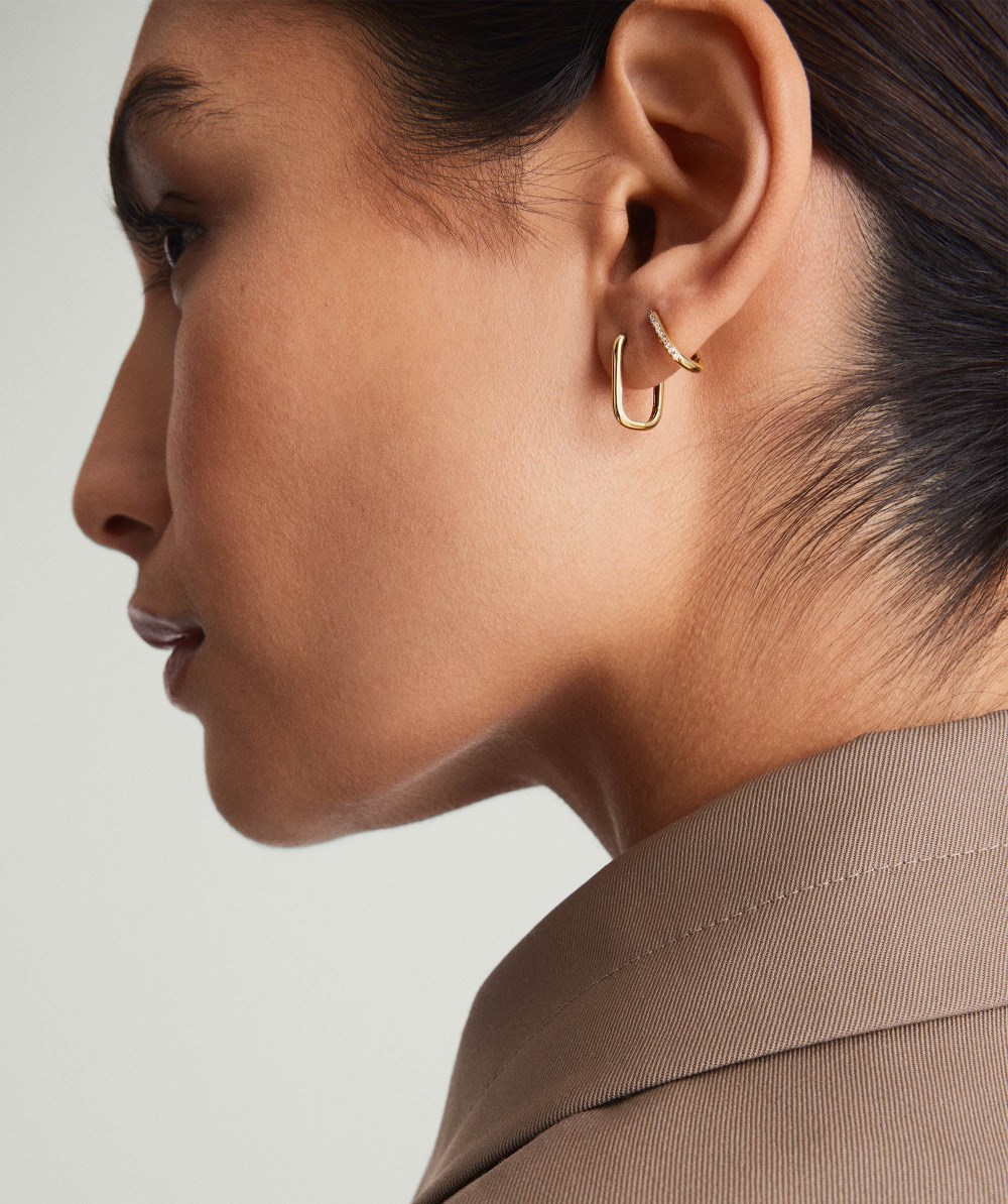 Mejuri Single U Small Hoop - 14k Yellow Gold
