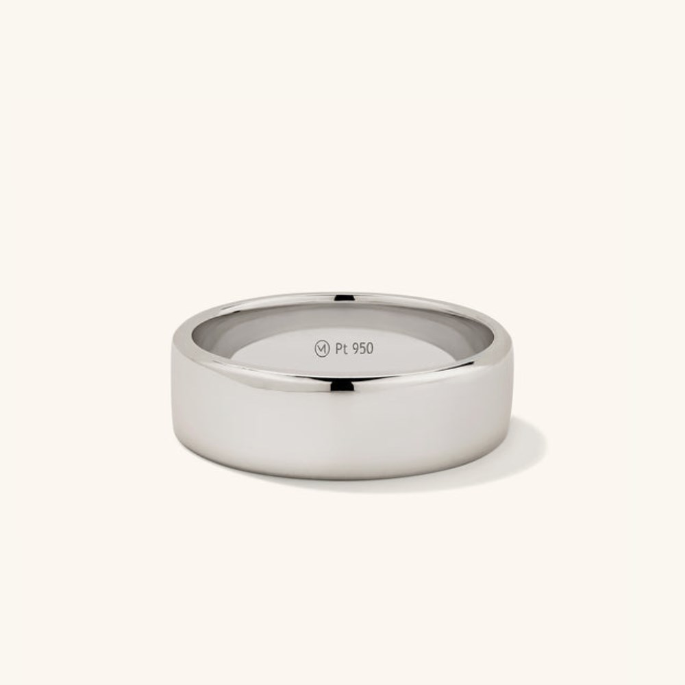 Mejuri 6mm Smooth Band - Platinum