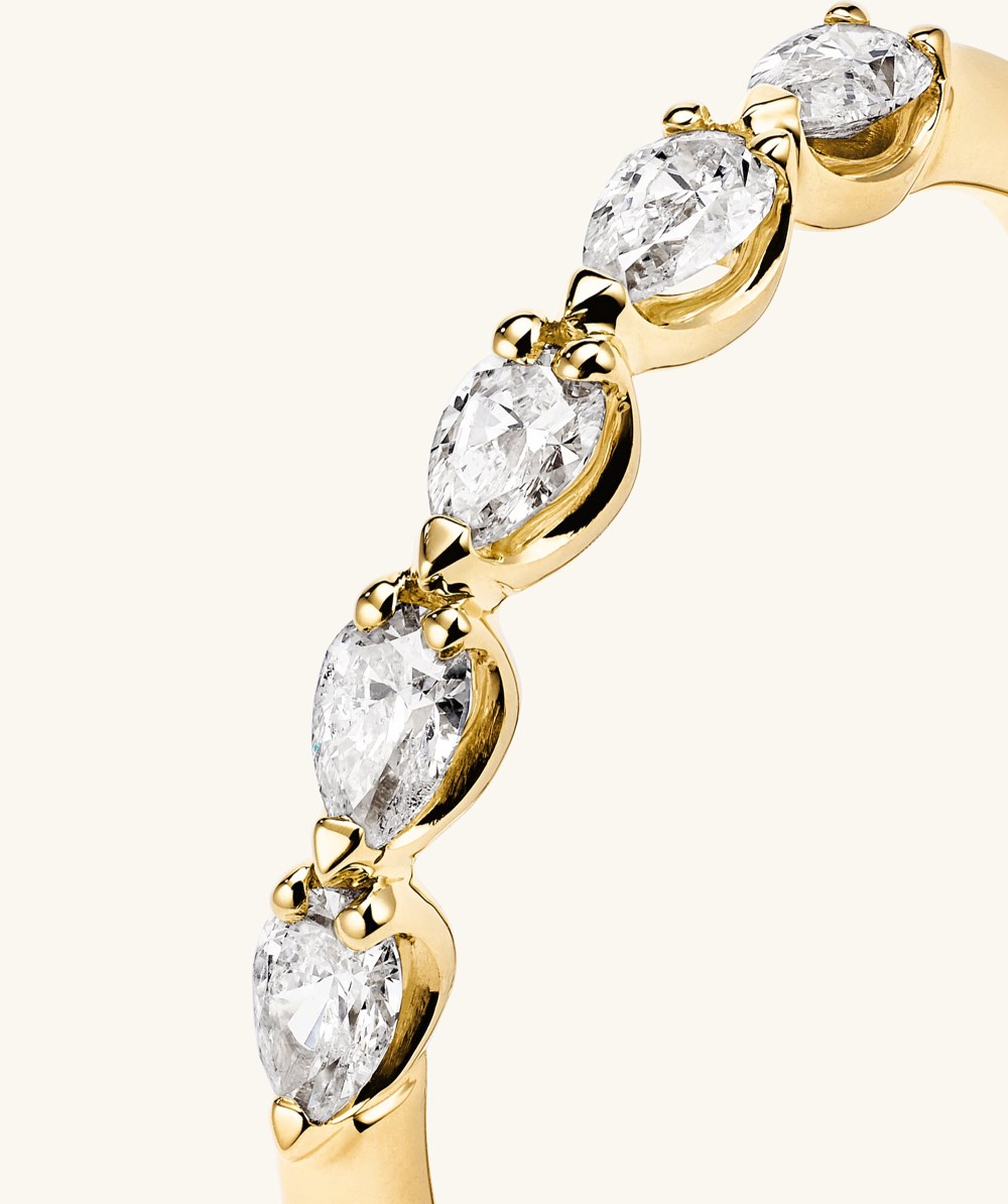 Mejuri Pear Multi Diamond Ring - 14k Yellow Gold